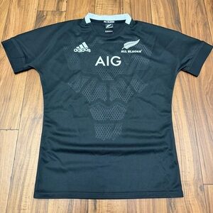 Adidas All Blacks Rugby Jersey Black New Zealand Rugby AIG Men’s Large